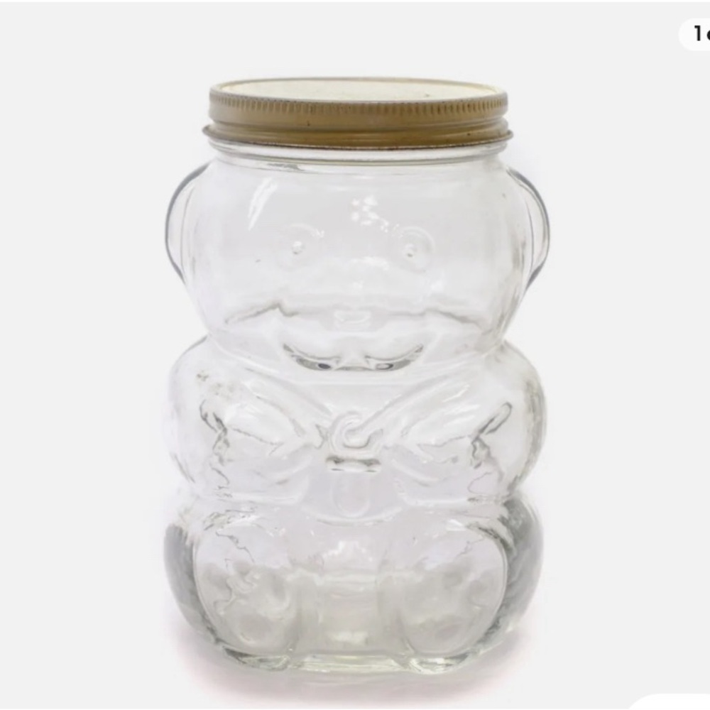 Kraft Advertising Honey Jar Glass Baby Bear 1988 Vintage 750g